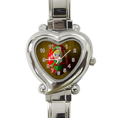 Christmas Wreath Ball Decoration Heart Italian Charm Watch by Wegoenart