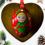 Christmas Wreath Ball Decoration Heart Ornament (Two Sides) Front