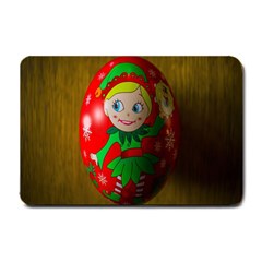 Christmas Wreath Ball Decoration Small Doormat  by Wegoenart