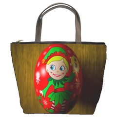 Christmas Wreath Ball Decoration Bucket Bag by Wegoenart