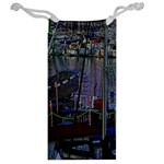 Christmas Boats In Harbor Jewelry Bag Back