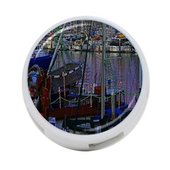 Christmas Boats In Harbor 4-port Usb Hub (two Sides) by Wegoenart