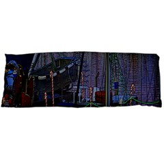 Christmas Boats In Harbor Body Pillow Case (dakimakura) by Wegoenart