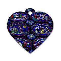 Church Window Canterbury Dog Tag Heart (two Sides) by Wegoenart