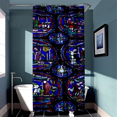 Church Window Canterbury Shower Curtain 36  X 72  (stall)  by Wegoenart