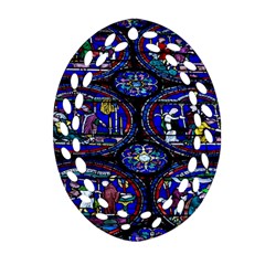 Church Window Canterbury Oval Filigree Ornament (two Sides) by Wegoenart