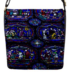 Church Window Canterbury Flap Closure Messenger Bag (s) by Wegoenart