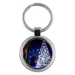 Christmas Card Christmas Atmosphere Key Chains (round)  by Wegoenart