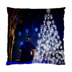 Christmas Card Christmas Atmosphere Standard Cushion Case (one Side)