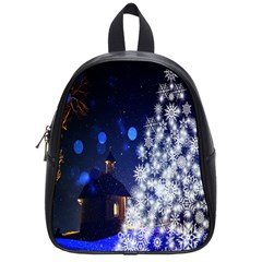 Christmas Card Christmas Atmosphere School Bag (small) by Wegoenart