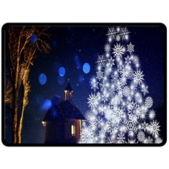 Christmas Card Christmas Atmosphere Fleece Blanket (large)  by Wegoenart