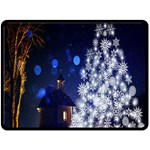 Christmas Card Christmas Atmosphere Fleece Blanket (Large)  80 x60  Blanket Front