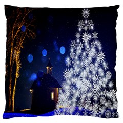 Christmas Card Christmas Atmosphere Standard Flano Cushion Case (two Sides) by Wegoenart