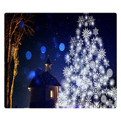 Christmas Card Christmas Atmosphere Double Sided Flano Blanket (small)  by Wegoenart