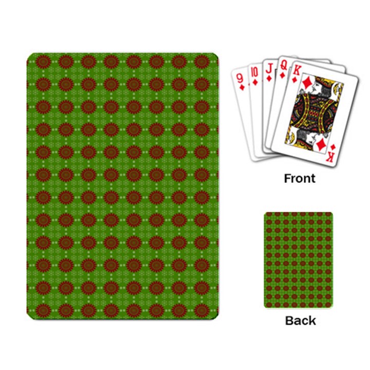 Christmas Paper Wrapping Patterns Playing Cards Single Design