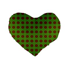 Christmas Paper Wrapping Patterns Standard 16  Premium Heart Shape Cushions by Wegoenart