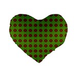 Christmas Paper Wrapping Patterns Standard 16  Premium Heart Shape Cushions Front