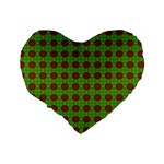 Christmas Paper Wrapping Patterns Standard 16  Premium Heart Shape Cushions Back