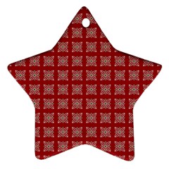 Christmas Paper Pattern Star Ornament (two Sides)