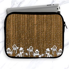 Christmas Snowmen Rustic Snow Apple Ipad 2/3/4 Zipper Cases by Wegoenart