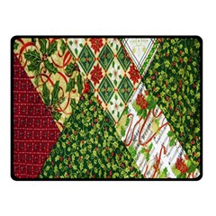 Christmas Quilt Background Fleece Blanket (small) by Wegoenart