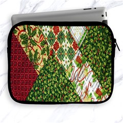 Christmas Quilt Background Apple Ipad 2/3/4 Zipper Cases by Wegoenart