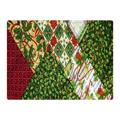 Christmas Quilt Background Double Sided Flano Blanket (mini)  by Wegoenart