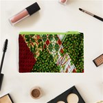 Christmas Quilt Background Cosmetic Bag (XS) Back