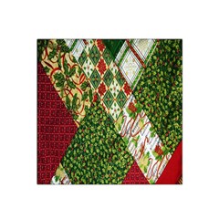 Christmas Quilt Background Satin Bandana Scarf by Wegoenart