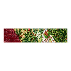 Christmas Quilt Background Velvet Scrunchie by Wegoenart