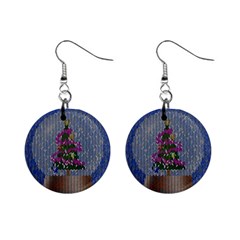 Christmas  Snow Mini Button Earrings