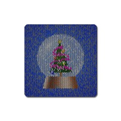 Christmas  Snow Square Magnet