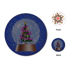 Christmas  Snow Playing Cards (Round)