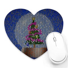 Christmas  Snow Heart Mousepads