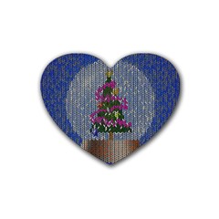 Christmas  Snow Rubber Coaster (Heart) 