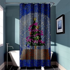 Christmas  Snow Shower Curtain 36  x 72  (Stall) 