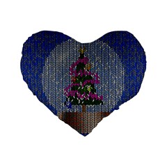 Christmas  Snow Standard 16  Premium Heart Shape Cushions