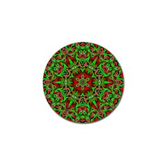 Christmas Kaleidoscope Pattern Golf Ball Marker