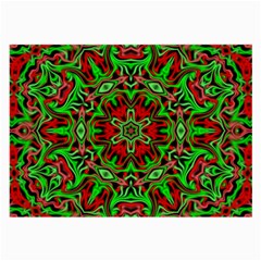 Christmas Kaleidoscope Pattern Large Glasses Cloth (2-side) by Wegoenart