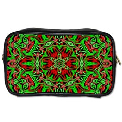 Christmas Kaleidoscope Pattern Toiletries Bag (two Sides) by Wegoenart