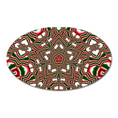 Christmas Kaleidoscope Oval Magnet