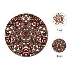 Christmas Kaleidoscope Playing Cards (Round)