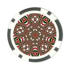 Christmas Kaleidoscope Poker Chip Card Guard (10 pack)