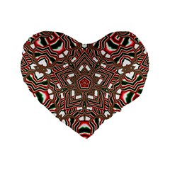 Christmas Kaleidoscope Standard 16  Premium Flano Heart Shape Cushions