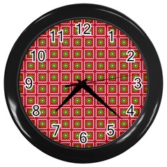 Christmas Paper Wrapping Wall Clock (black) by Wegoenart