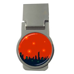 City Light Night Lights Evening Money Clips (round)  by Wegoenart