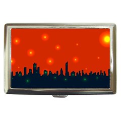 City Light Night Lights Evening Cigarette Money Case by Wegoenart