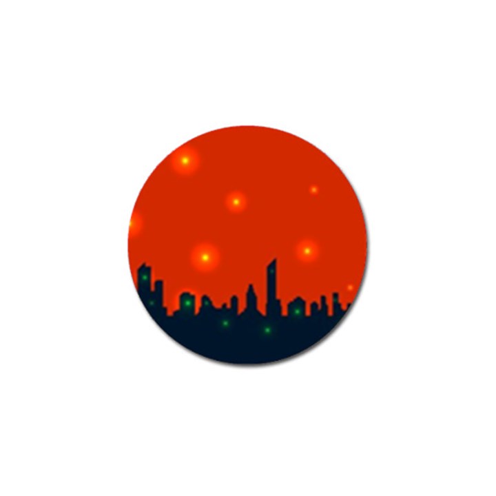 City Light Night Lights Evening Golf Ball Marker (4 pack)