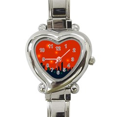 City Light Night Lights Evening Heart Italian Charm Watch by Wegoenart