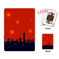 City Light Night Lights Evening Playing Cards Single Design by Wegoenart